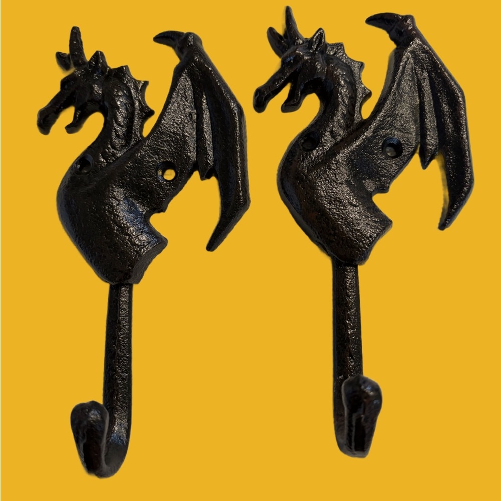 Mystical Black Dragon Wall Hooks